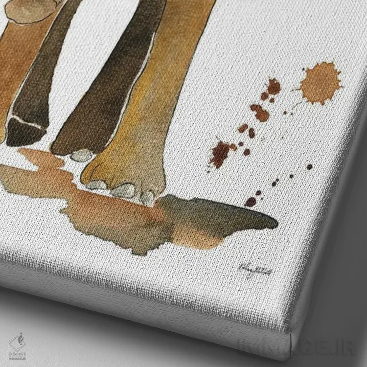 تابلو دکوراتیو فیل طبیعت اثر کلسی مک نت - نمای نزدیک بافت بوم