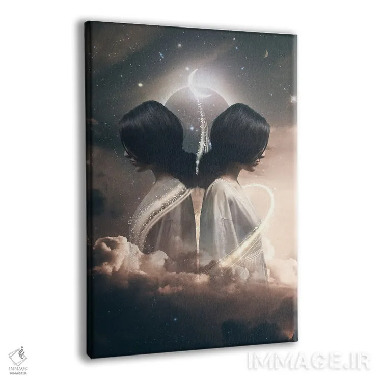 تابلو دکوراتیو ماه نو در برج جوزا اثر مدنایت مون ویژوالز - نمای پرسپکتیو محصول