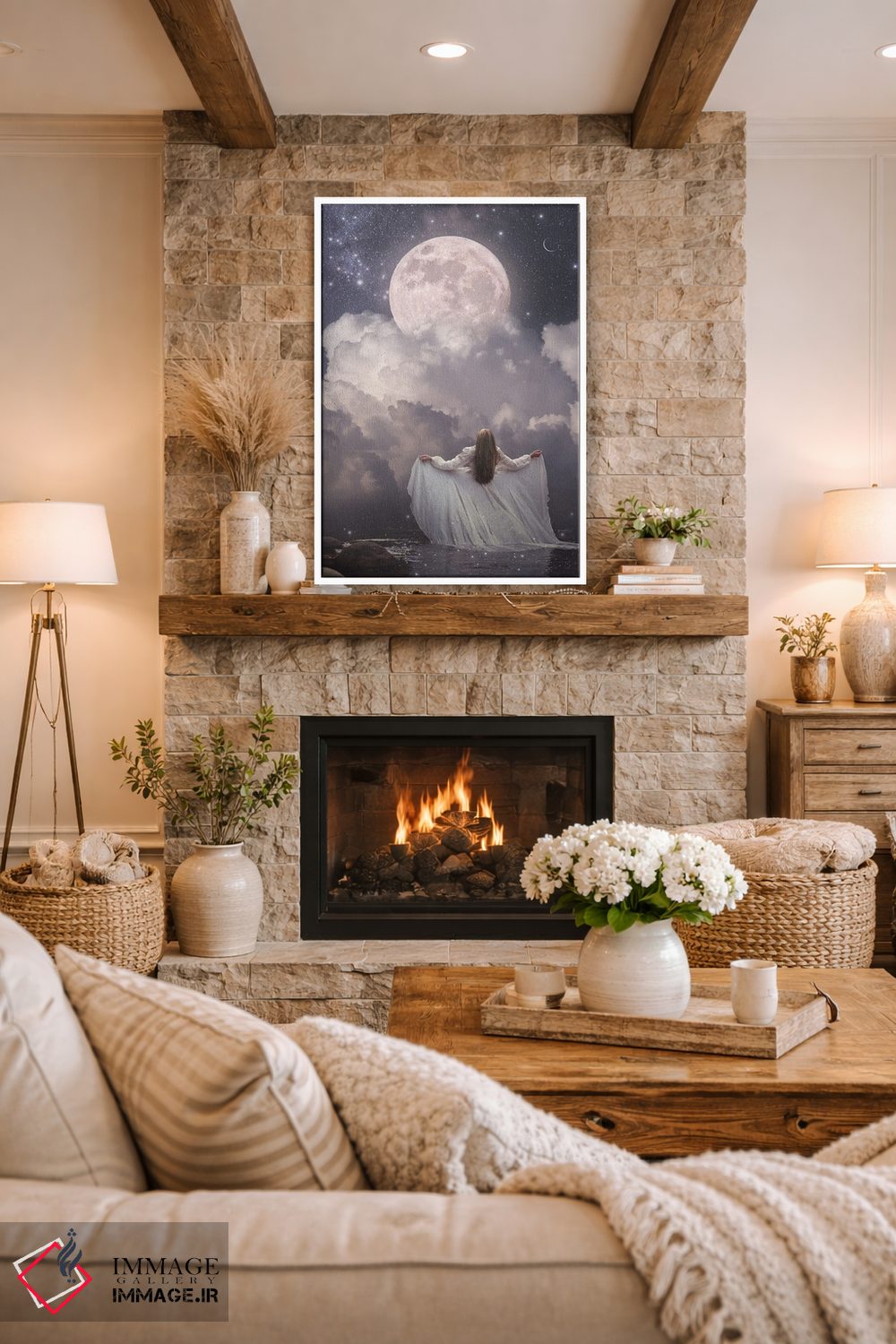 تابلو دکوراتیو فصل سرطان اثر مدنایت مون ویژوالز - D1W