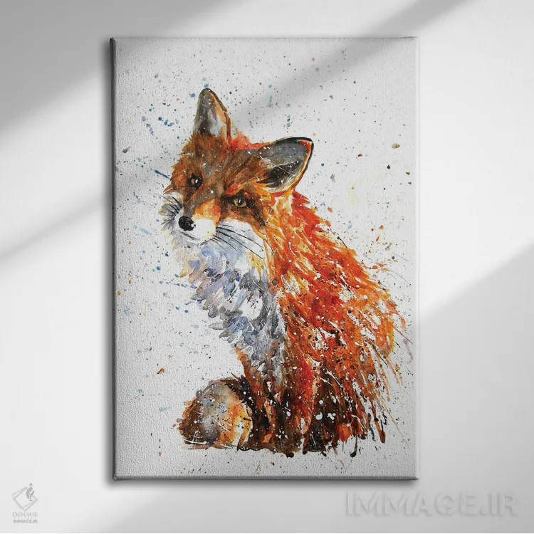 تابلو دکوراتیو روباه III اثر کنستانتین کالینین - نمای روبهرو روی دیوار