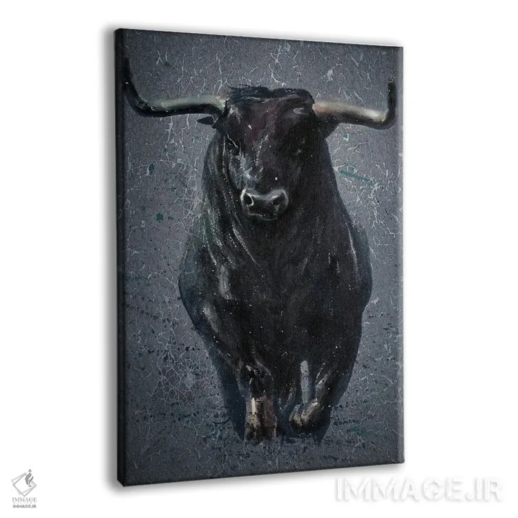 تابلو دکوراتیو بوفالو اثر کنستانتین کالینین - نمای پرسپکتیو محصول