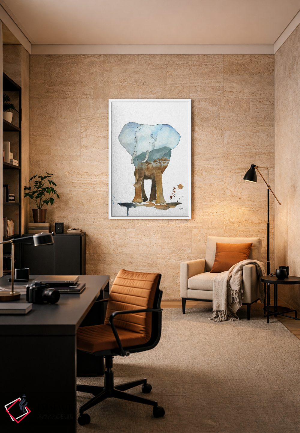 تابلو دکوراتیو فیل طبیعت اثر کلسی مک نت - D6W