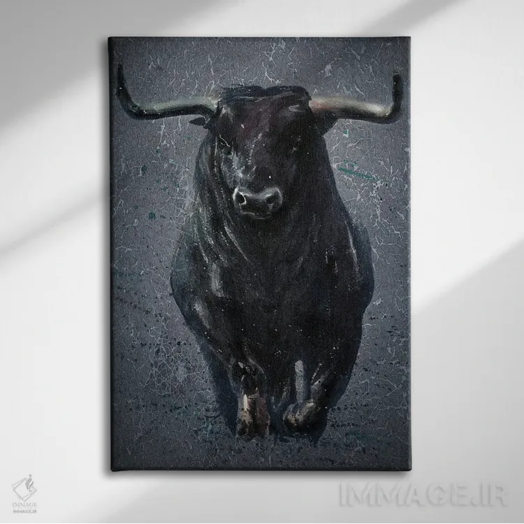 تابلو دکوراتیو بوفالو اثر کنستانتین کالینین - نمای روبهرو روی دیوار