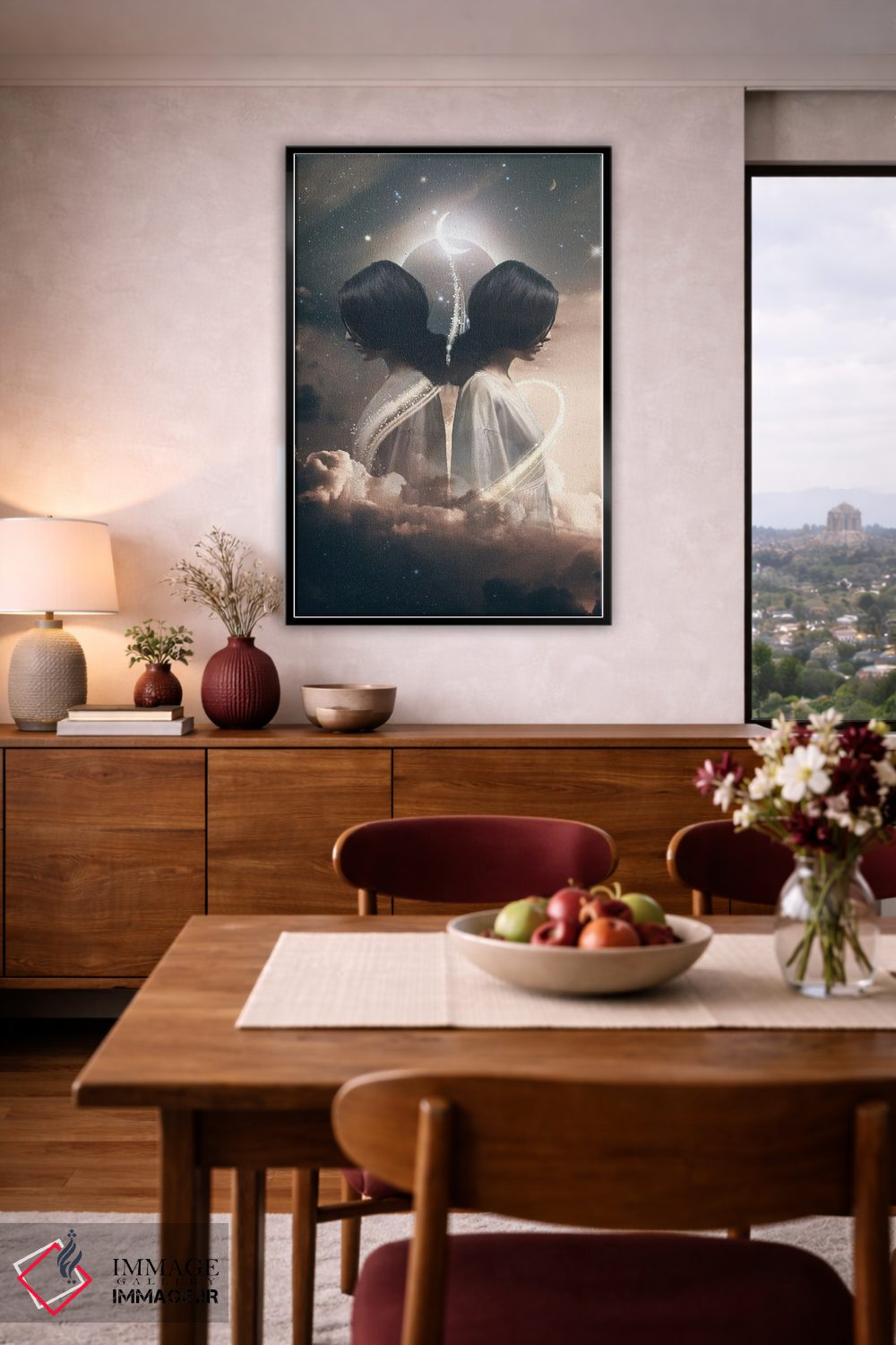 تابلو دکوراتیو ماه نو در برج جوزا اثر مدنایت مون ویژوالز - D3B