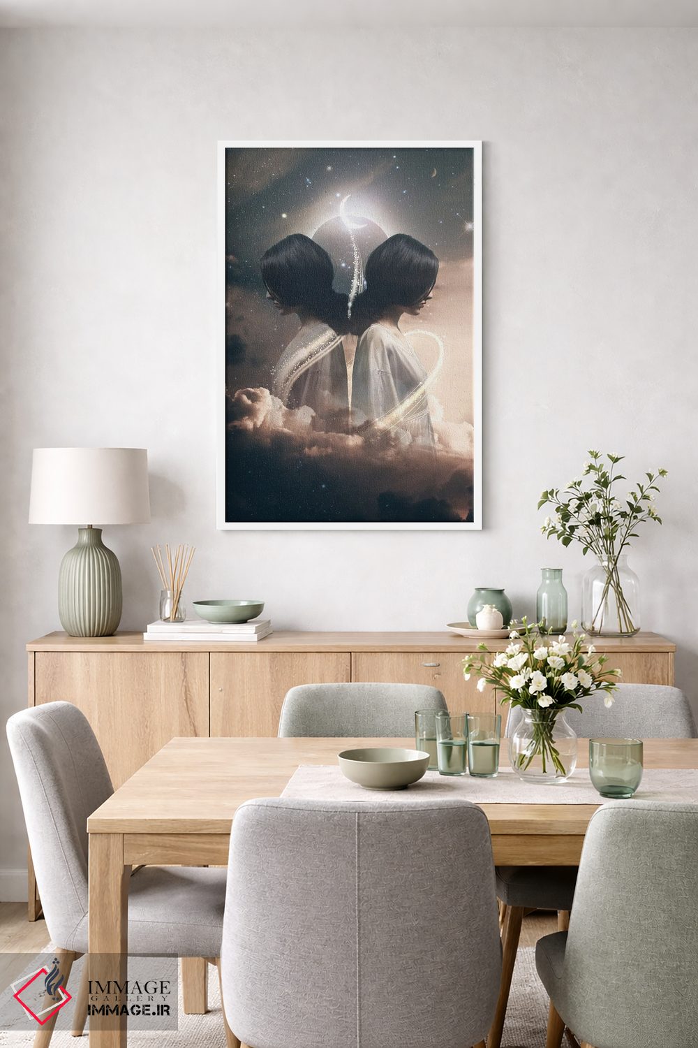 تابلو دکوراتیو ماه نو در برج جوزا اثر مدنایت مون ویژوالز - D4W