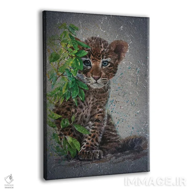 تابلو دکوراتیو پلنگ کوچک II اثر کنستانتین کالینین - نمای پرسپکتیو محصول