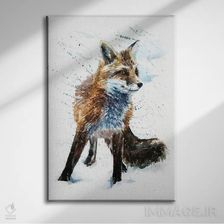 تابلو دکوراتیو روباه IV اثر کنستانتین کالینین - نمای روبهرو روی دیوار