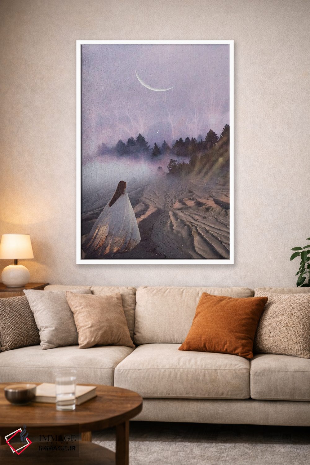تابلو دکوراتیو اقامت کوتاه اثر مدنایت مون ویژوالز - D1W