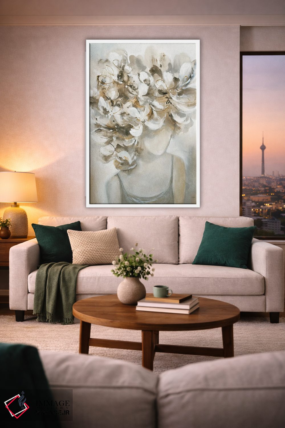 تابلو دکوراتیو بانوی فلورا III اثر کی. ناری - D1W