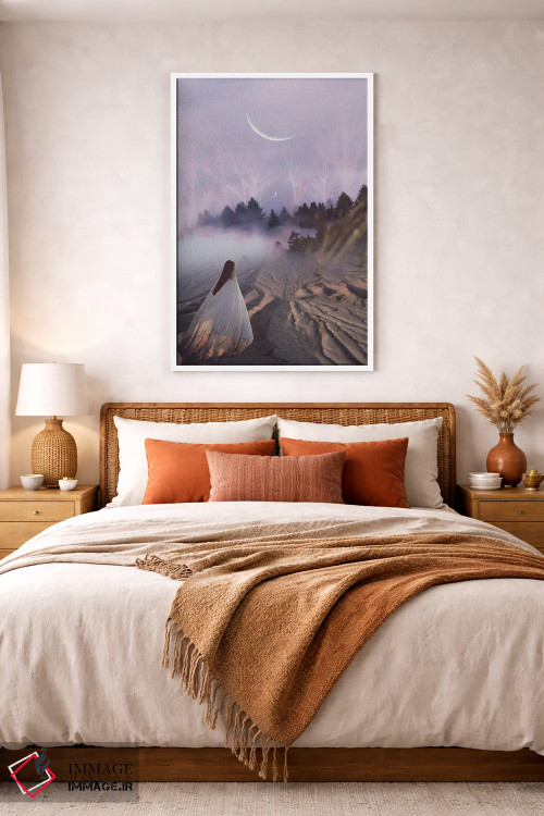 تابلو دکوراتیو اقامت کوتاه اثر مدنایت مون ویژوالز - D2W