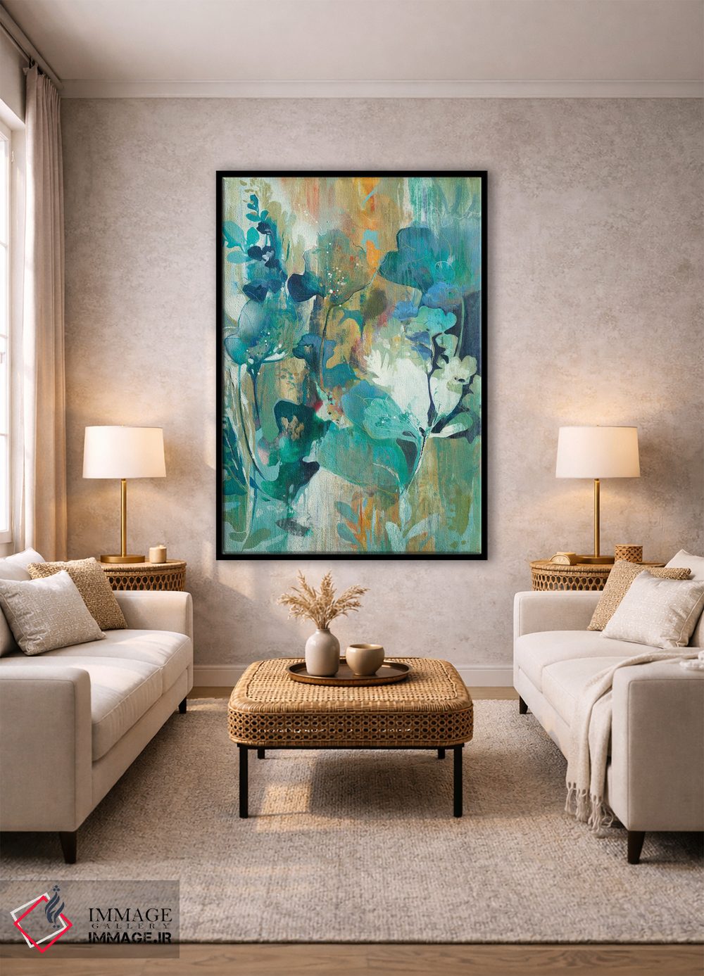 تابلو انتزاعی توهم گیاهی اثر کی. ناری - D2B