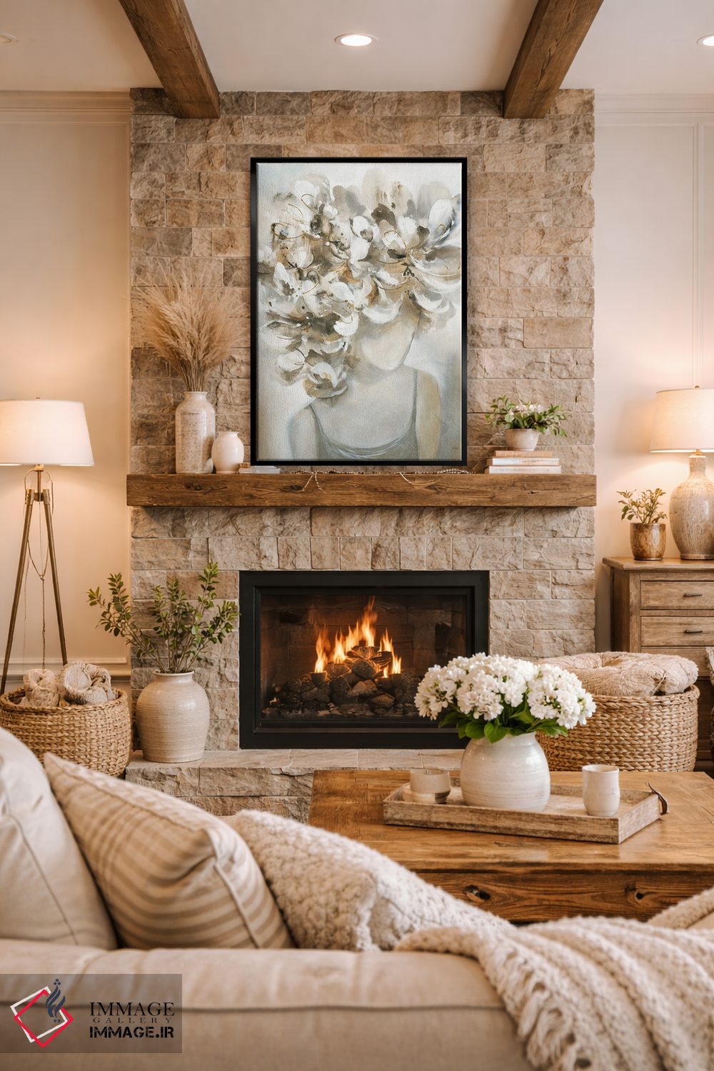 تابلو دکوراتیو بانوی فلورا III اثر کی. ناری - D2B