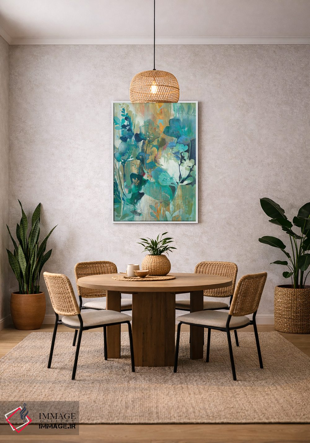 تابلو انتزاعی توهم گیاهی اثر کی. ناری - D3W