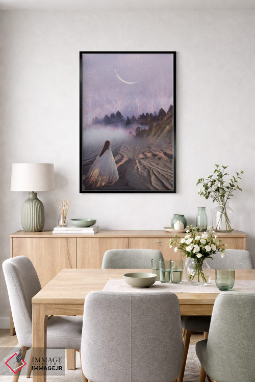 تابلو دکوراتیو اقامت کوتاه اثر مدنایت مون ویژوالز - D5B