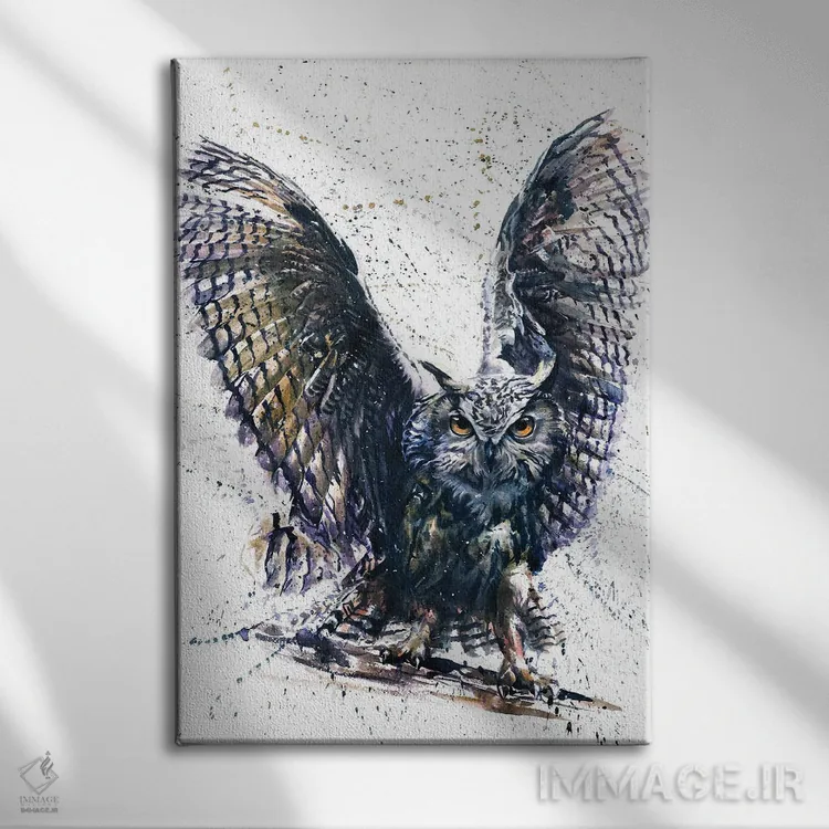 تابلو دکوراتیو جغد III اثر کنستانتین کالینین - نمای روبهرو روی دیوار