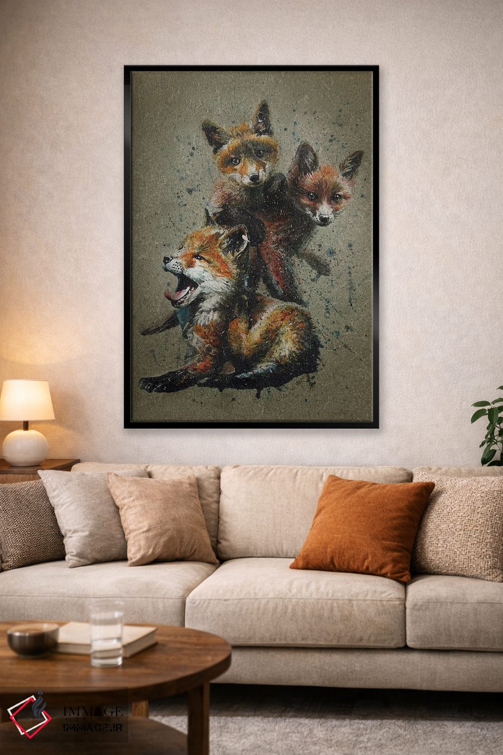 تابلو دکوراتیو بچه روباه ها اثر کنستانتین کالینین - D1B