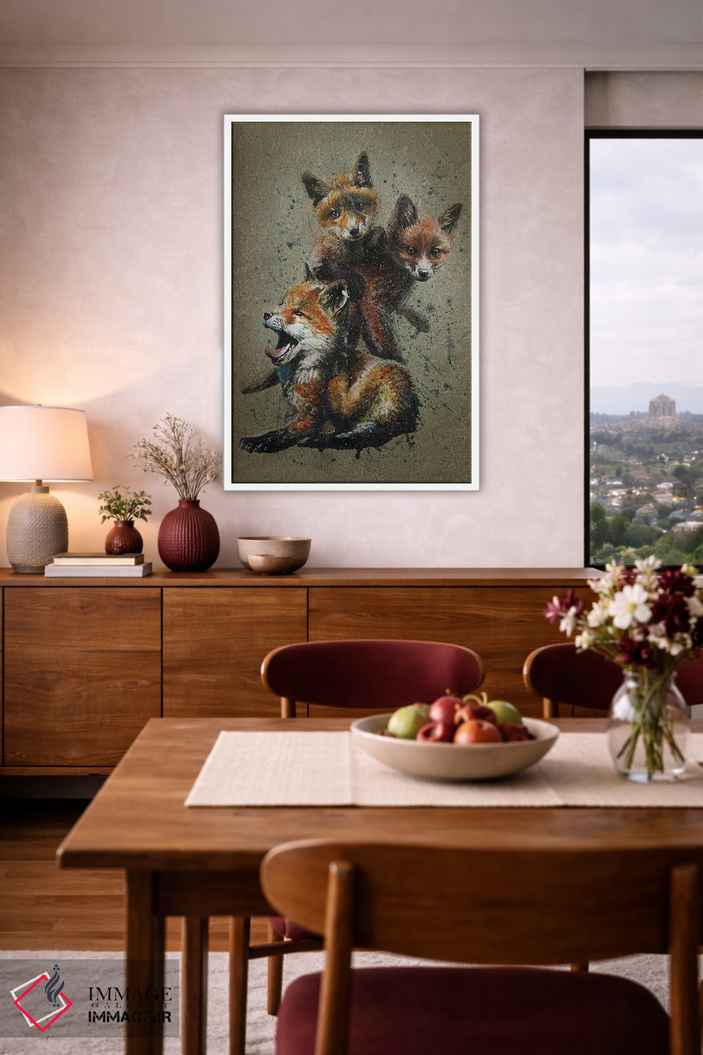 تابلو دکوراتیو بچه روباه ها اثر کنستانتین کالینین - D4W