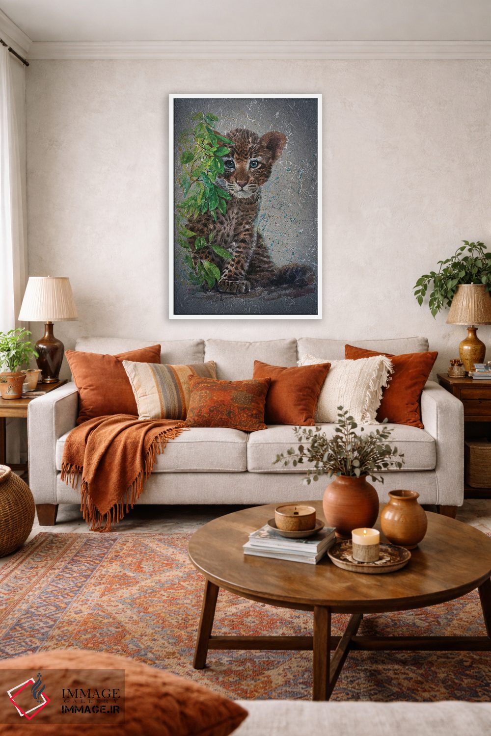 تابلو دکوراتیو پلنگ کوچک II اثر کنستانتین کالینین - D2W