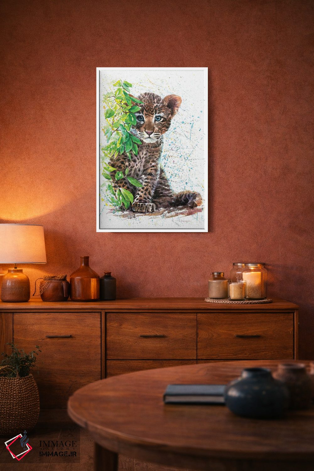 تابلو دکوراتیو پلنگ کوچک اثر کنستانتین کالینین - D3W