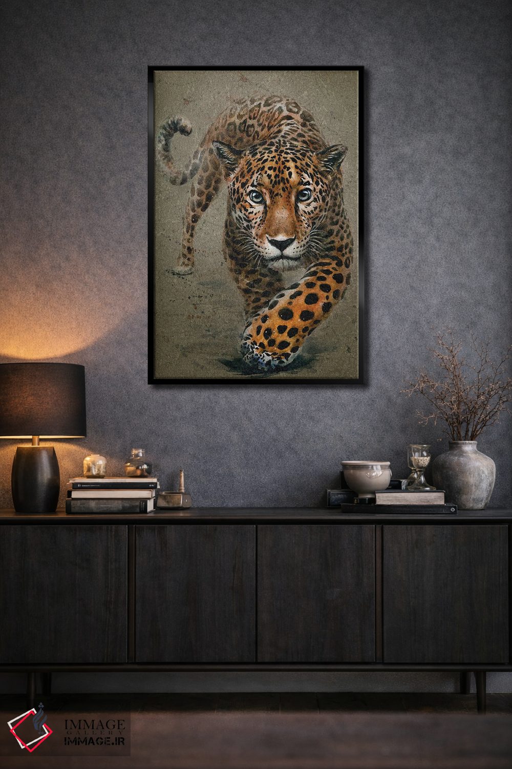 تابلو دکوراتیو پلنگ اثر کنستانتین کالینین - D2B