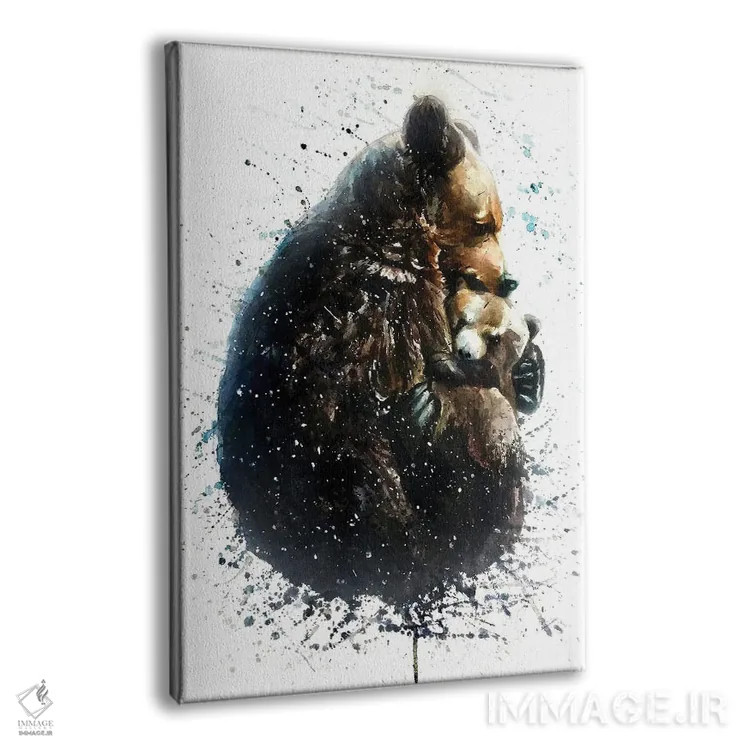 تابلو دکوراتیو خرس ها اثر کنستانتین کالینین - نمای پرسپکتیو محصول