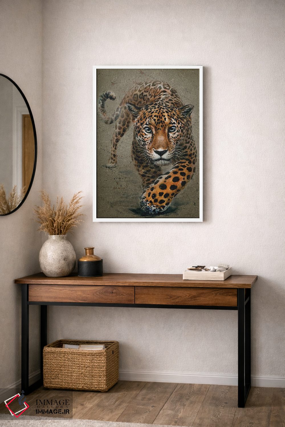 تابلو دکوراتیو پلنگ اثر کنستانتین کالینین - D3W