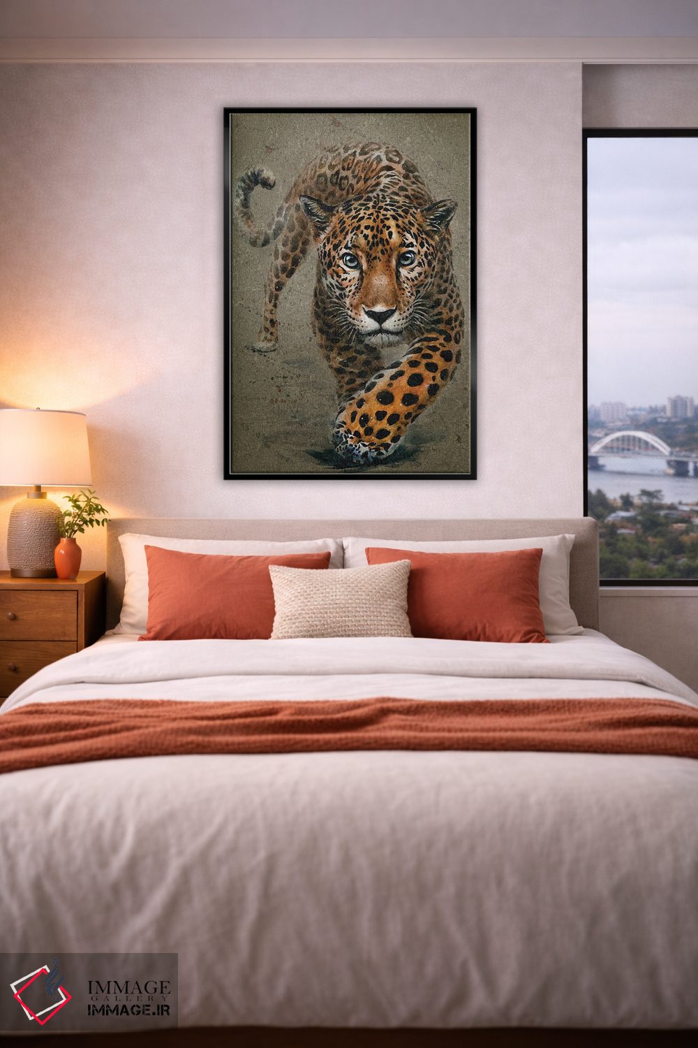 تابلو دکوراتیو پلنگ اثر کنستانتین کالینین - D5B