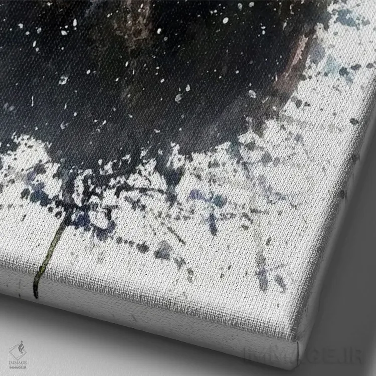 تابلو دکوراتیو خرس ها اثر کنستانتین کالینین - نمای نزدیک بافت بوم