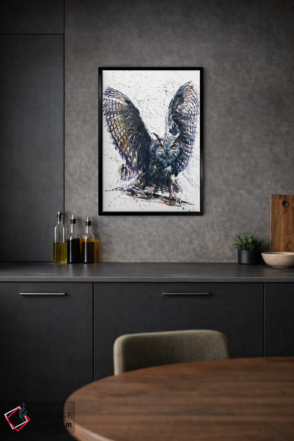 تابلو دکوراتیو جغد III اثر کنستانتین کالینین - D1B