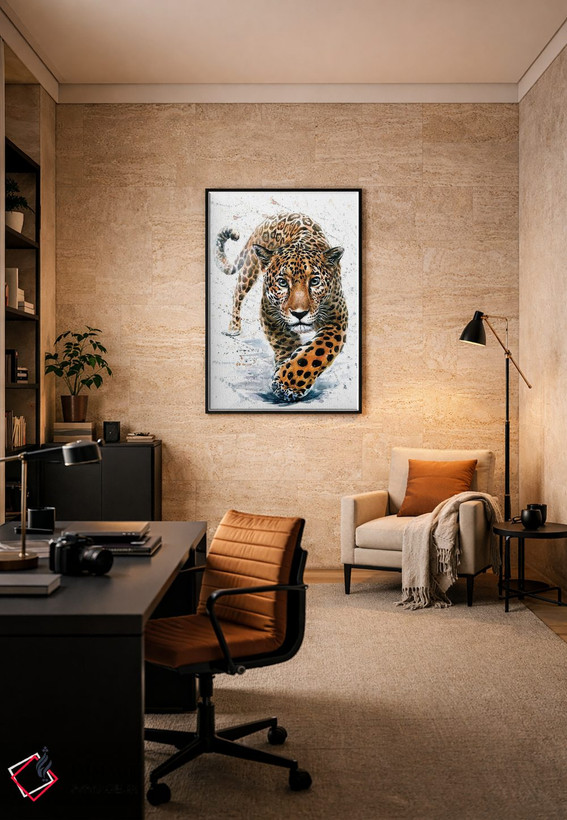 تابلو دکوراتیو یوزپلنگ آمریکایی اثر کنستانتین کالینین - D6B