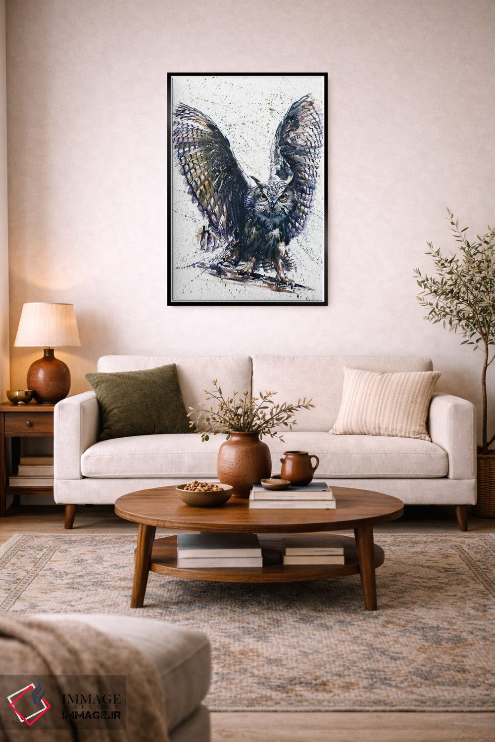 تابلو دکوراتیو جغد III اثر کنستانتین کالینین - D5B