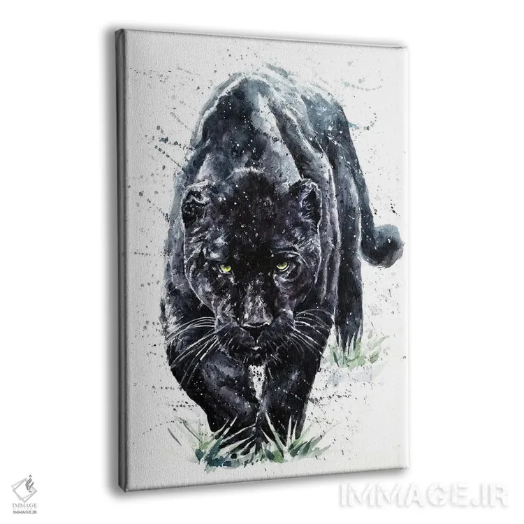 تابلو دکوراتیو پلنگ سیاه II اثر کنستانتین کالینین - نمای پرسپکتیو محصول