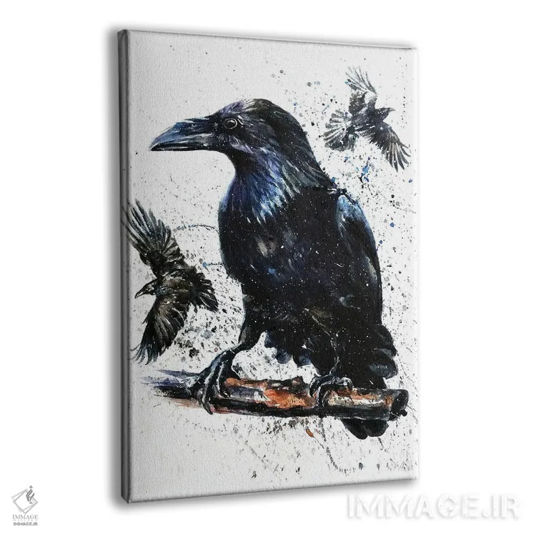 تابلو دکوراتیو کلاغ II اثر کنستانتین کالینین - نمای پرسپکتیو محصول