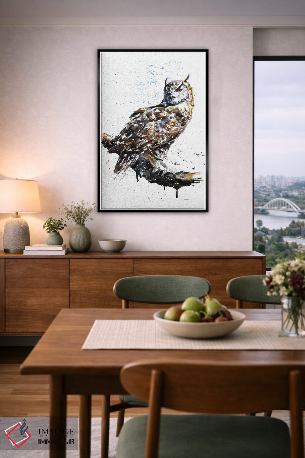 تابلو دکوراتیو جغد II اثر کنستانتین کالینین - D6B