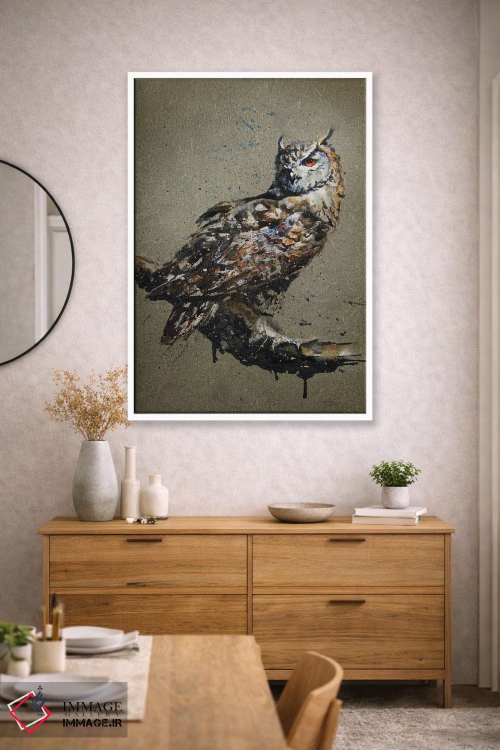 تابلو دکوراتیو جغد اثر کنستانتین کالینین - D1W