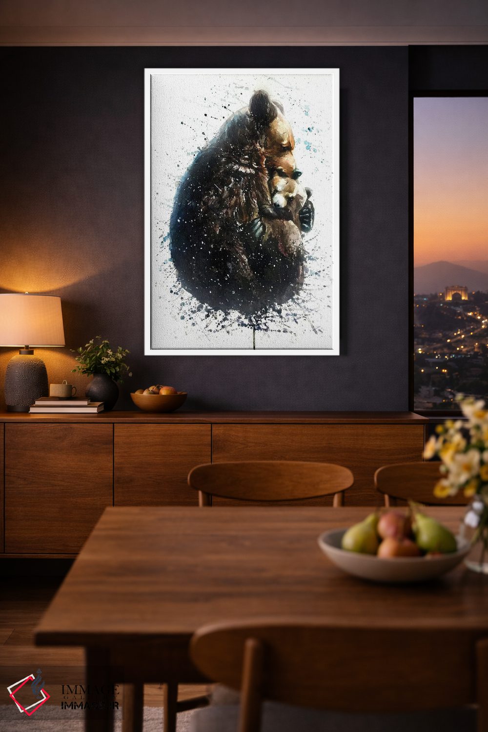 تابلو دکوراتیو خرس ها اثر کنستانتین کالینین - D3W