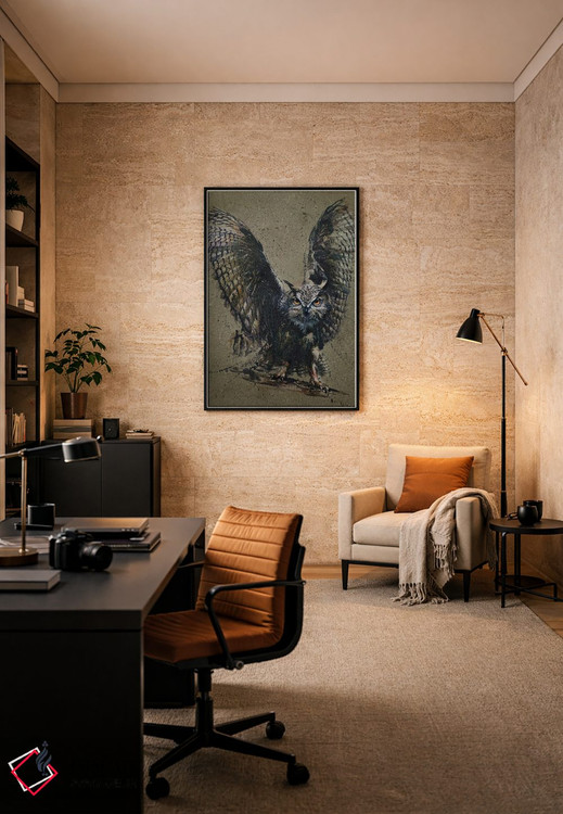 تابلو دکوراتیو جغد اثر کنستانتین کالینین - D5B