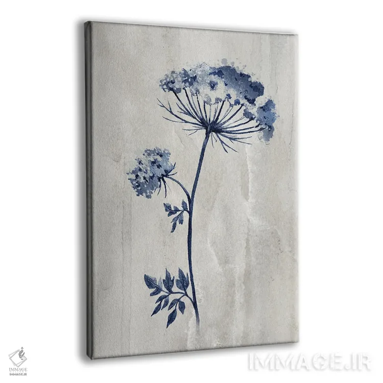 تابلو مینیمال گیاهان نیلی I اثر کنراد ناتسن - نمای پرسپکتیو محصول