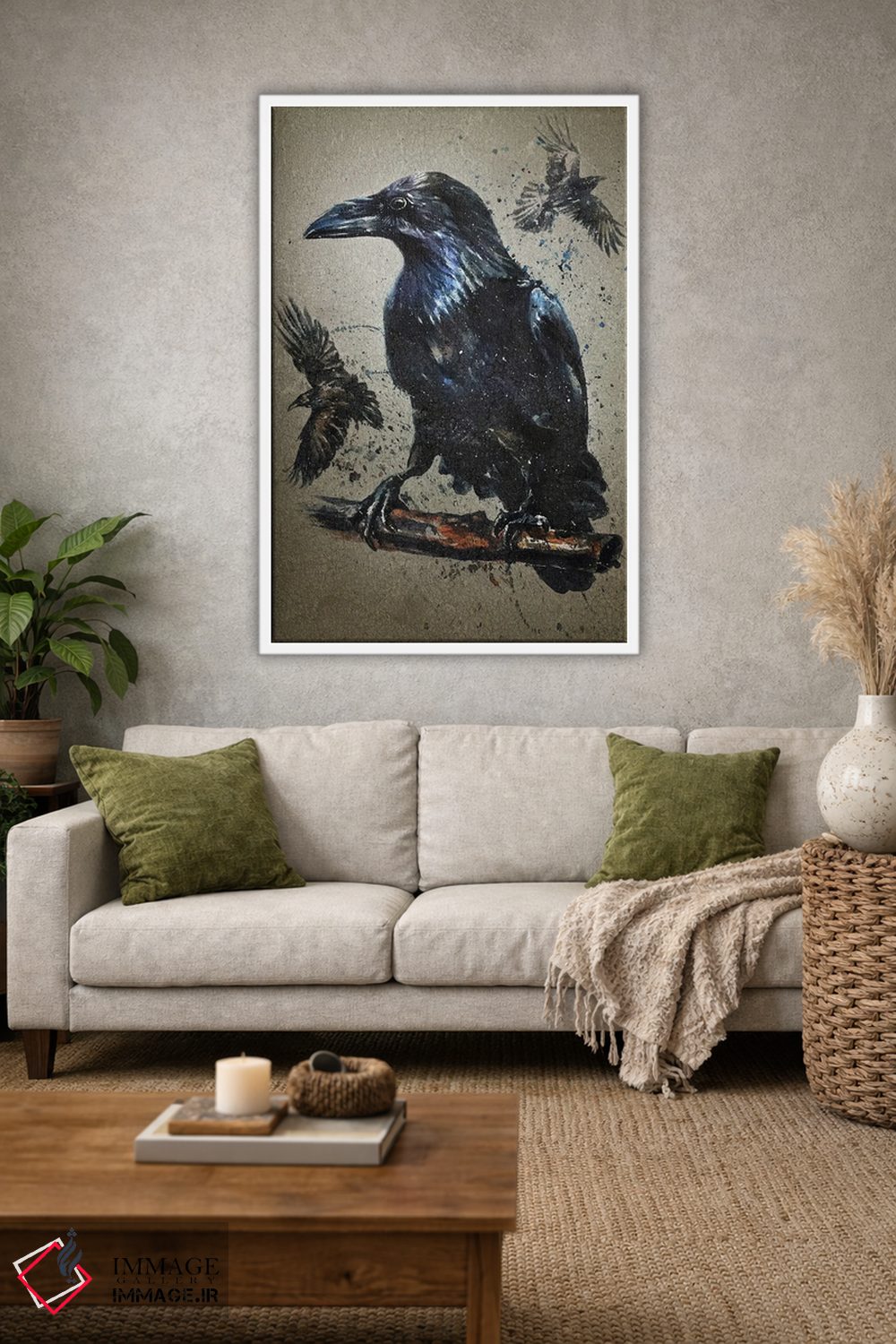 تابلو دکوراتیو کلاغ اثر کنستانتین کالینین - D1W