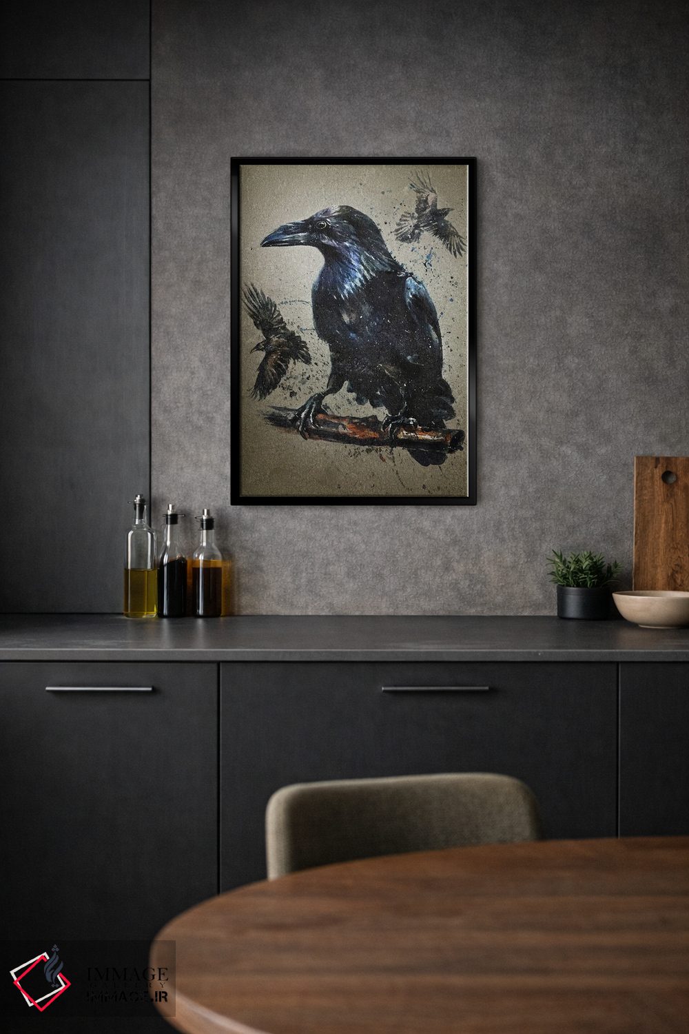 تابلو دکوراتیو کلاغ اثر کنستانتین کالینین - D2B