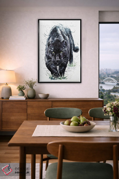 تابلو دکوراتیو پلنگ سیاه II اثر کنستانتین کالینین - D6B