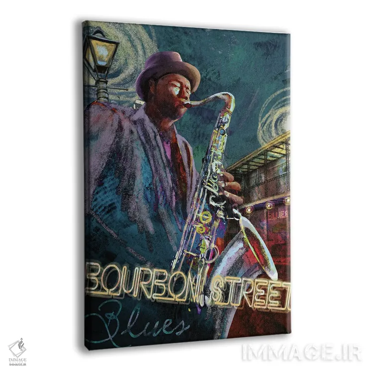 تابلو دکوراتیو بلوز خیابان بوربن اثر کنراد ناتسن - نمای پرسپکتیو محصول