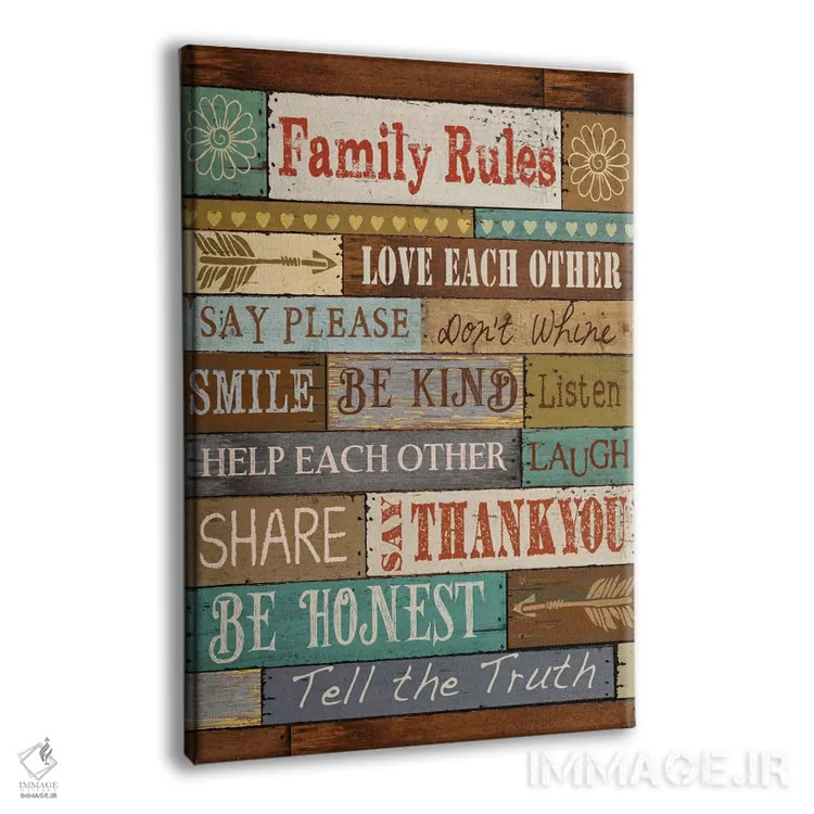 تابلو دکوراتیو قوانین خانواده اثر کنراد ناتسن - نمای پرسپکتیو محصول