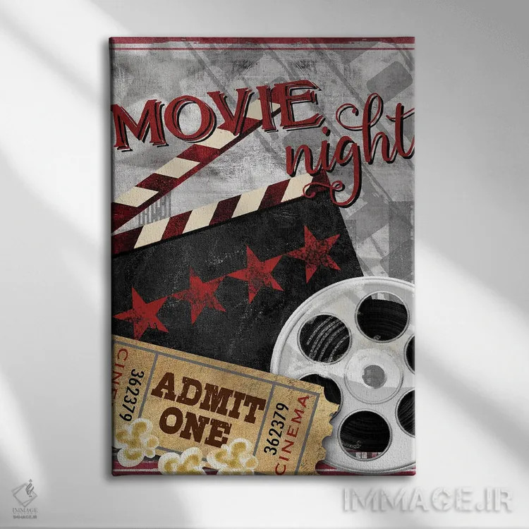 تابلو دکوراتیو شب فیلم II اثر کنراد ناتسن - نمای روبهرو روی دیوار