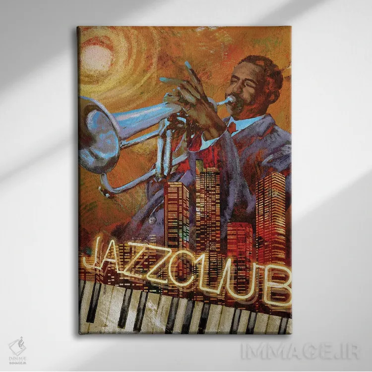 تابلو دکوراتیو کلوب جاز اثر کنراد ناتسن - نمای روبهرو روی دیوار