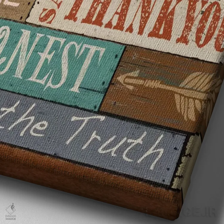 تابلو دکوراتیو قوانین خانواده اثر کنراد ناتسن - نمای نزدیک بافت بوم