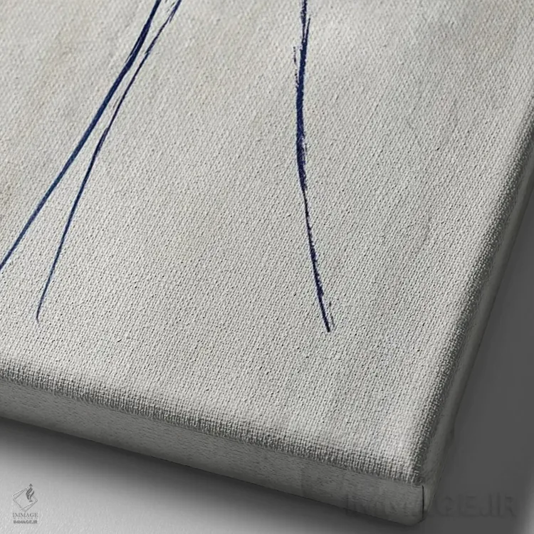 تابلو مینیمال گیاهان نیلی III اثر کنراد ناتسن - نمای نزدیک بافت بوم