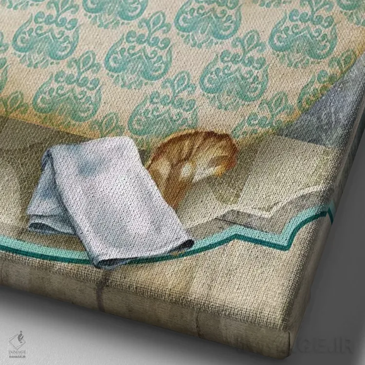 تابلو دکوراتیو غوطه ور شو اثر کنراد ناتسن - نمای نزدیک بافت بوم