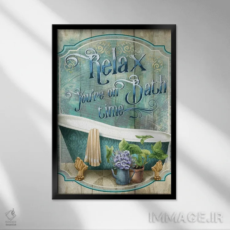 تابلو دکوراتیو زمان حمام توست اثر کنراد ناتسن - نمای قابدار مشکی