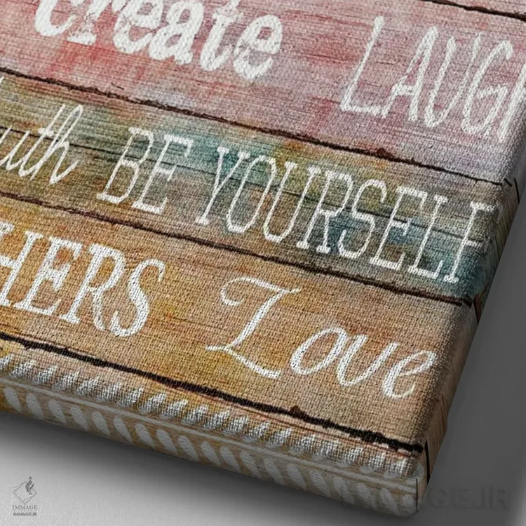 تابلو دکوراتیو قوانین زندگی اثر کنراد ناتسن - نمای نزدیک بافت بوم